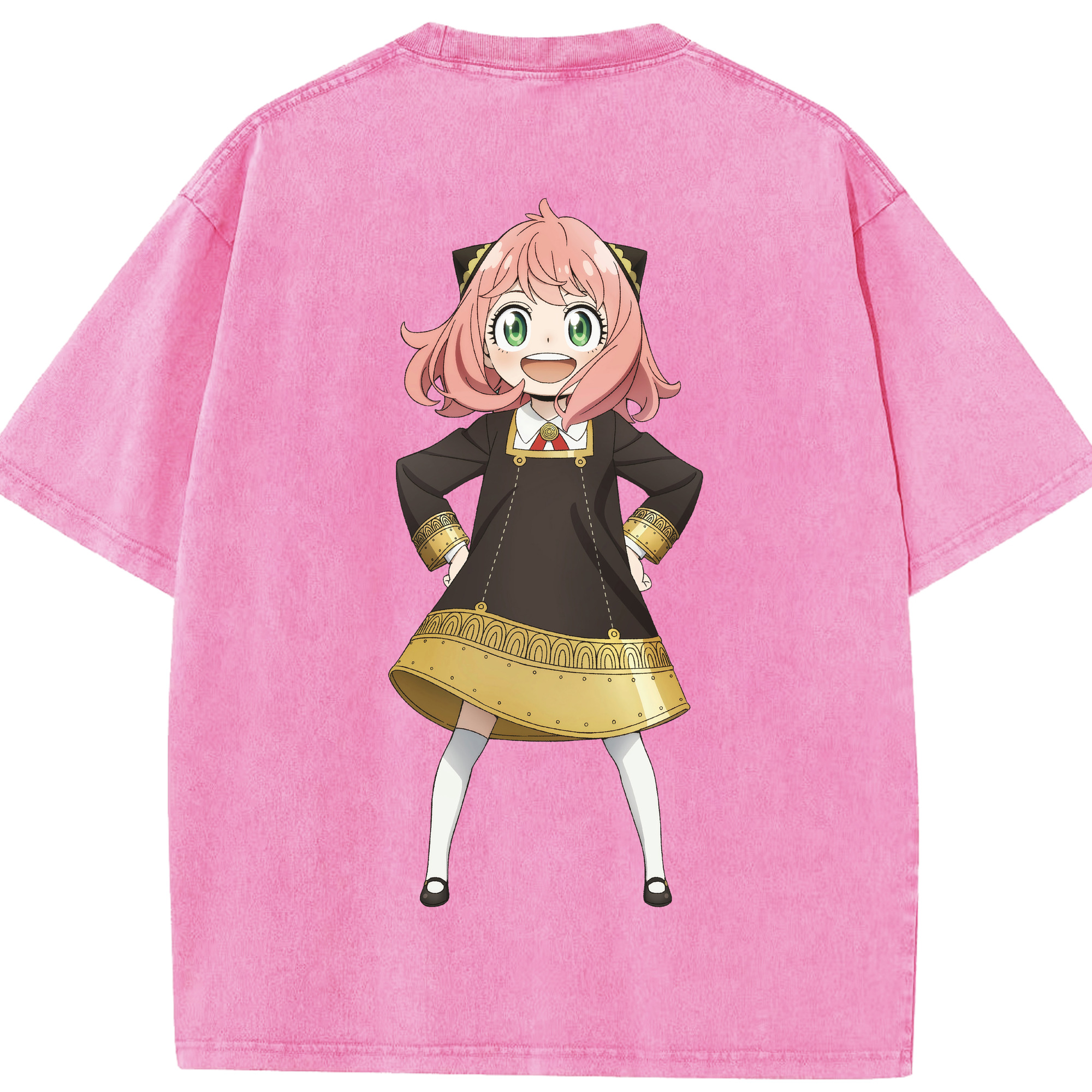 （画像用） SPY×FAMILY间谍家家酒 綿100% ヴィンテージ風 半袖Tシャツ（背面プリント）